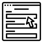 Icon of an online sign-up form